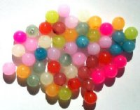 50 8mm Round Translucent Dyed & Coated Round Bead Mix Pack